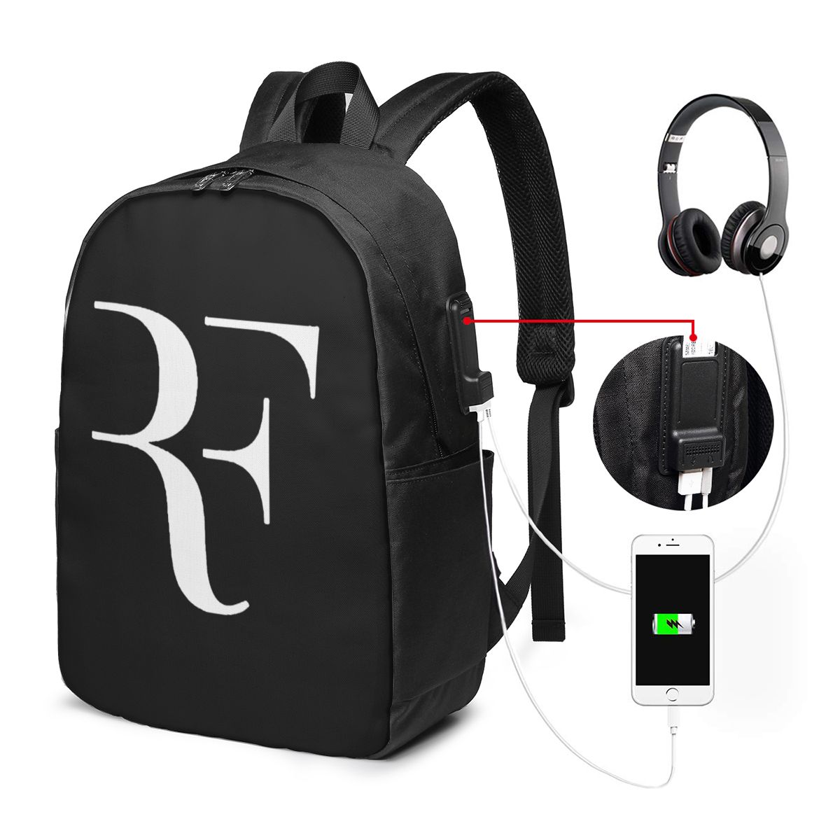 Backpacks - Roger Federer Backpack Travel Notebook Bag
