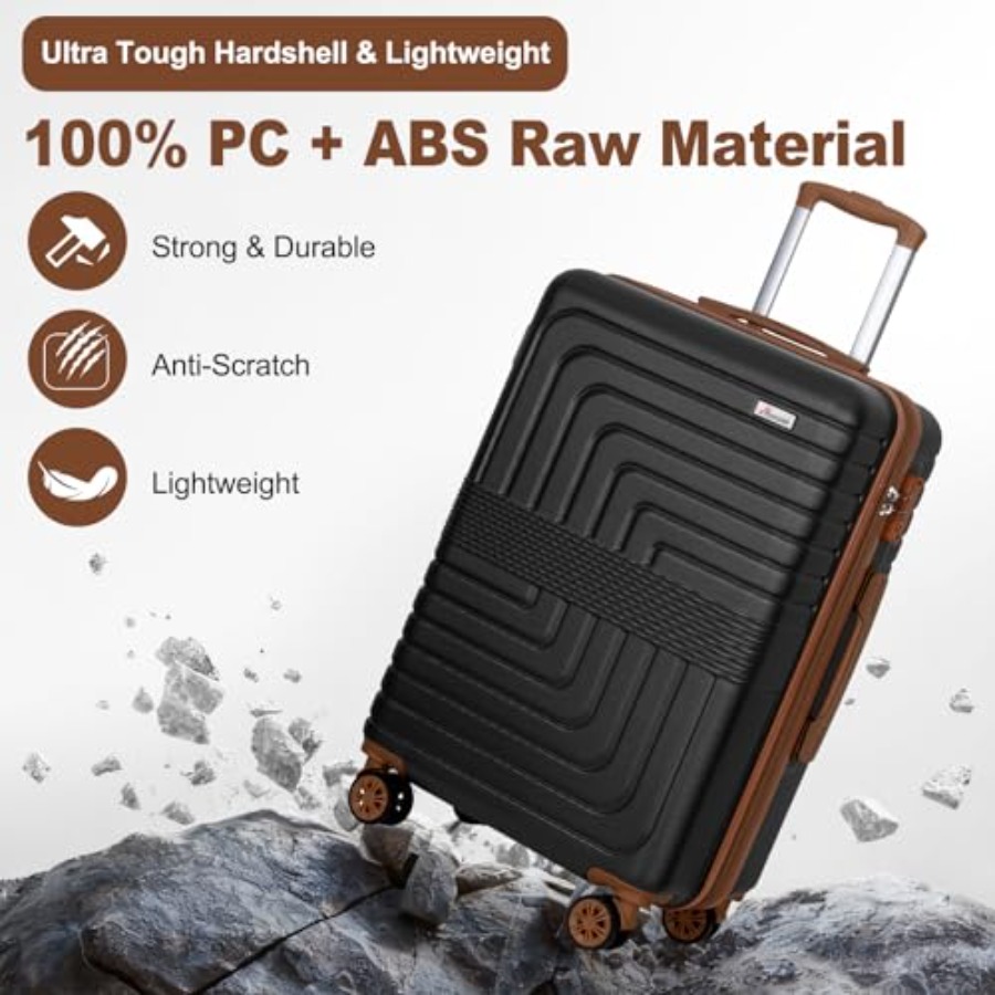 3-Piece Expandable Luggage Set - Expandable Hard Shell Luggage Set review and price