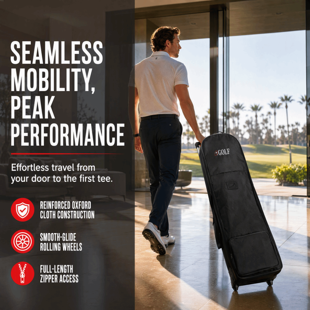 Black Golf Travel Bag Foldable - Foldable Rolling Luggage Bag review and price