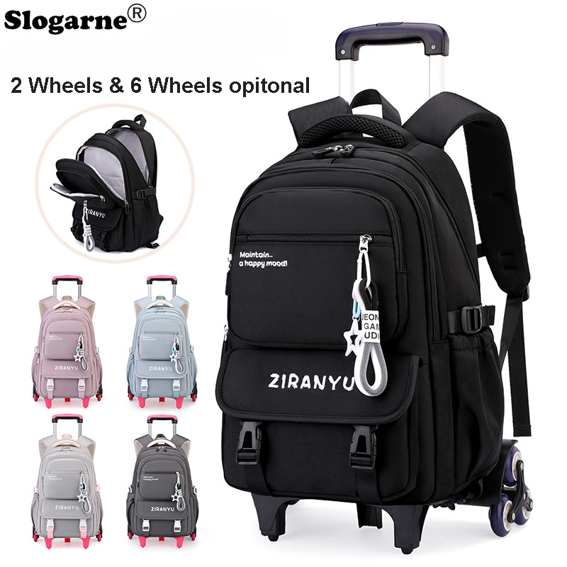 Students Trolley Backpack Kids - Foldable Rolling Luggage Bag review and price